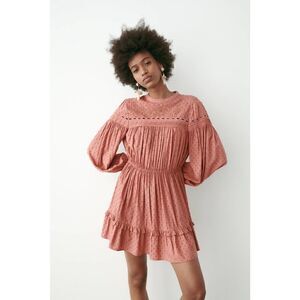 ZARA DOTTED MESH MINI DRESS NEW